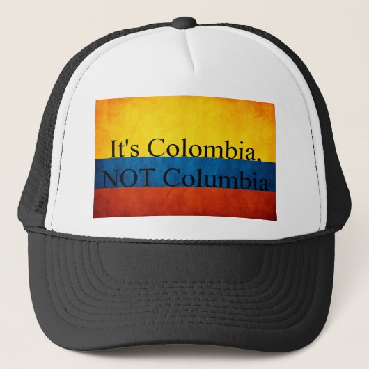 Het is Colombia, NIET Columbia Trucker Pet (Voorkant)