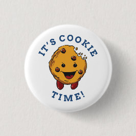 Het is Cookie Time Pin Ronde Button 3,2 Cm