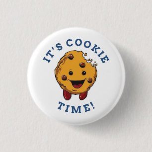 Het is Cookie Time Pin Ronde Button 3,2 Cm