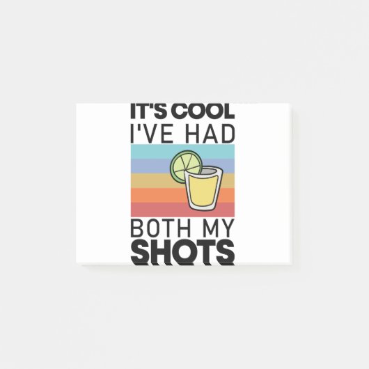 Het is cool, ik heb beide shots gehad Funny Tequil Post-it® Notes (Voorkant)