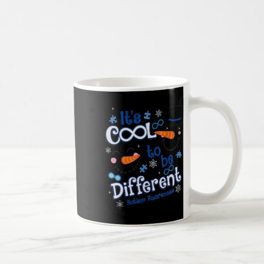 Het is cool Kerstmis om anders te zijn - Autisme b Koffiemok (Rechts)