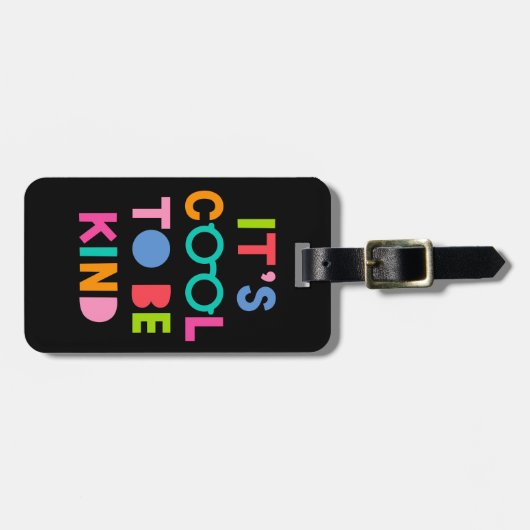 Het is cool om aardig te zijn bagagelabel (Voorkant horizontaal)