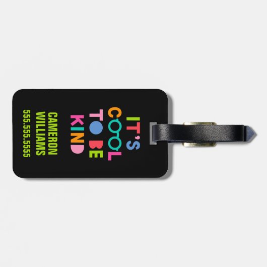 Het is cool om aardig te zijn bagagelabel (Achterkant horizontaal)