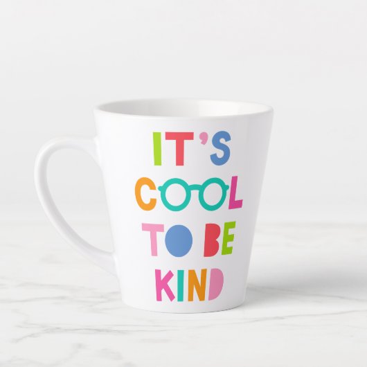 Het is cool om aardig te zijn latte mok (Links)