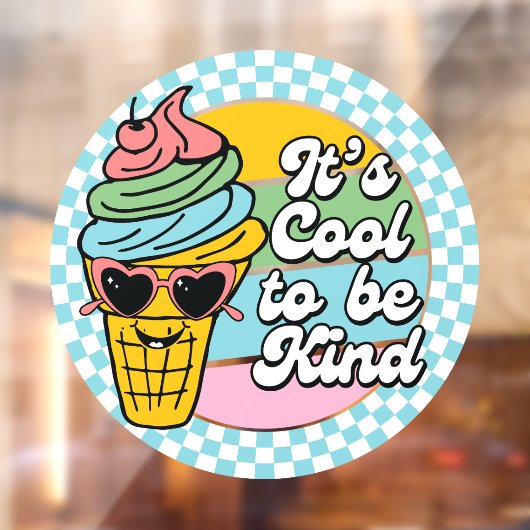 Het is cool om aardig te zijn raamsticker (Vel 2)