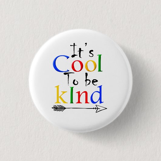 het is cool om aardig te zijn ronde button 3,2 cm (Voorkant)