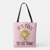 Het is cool om aardig te zijn tote bag (Achterkant)