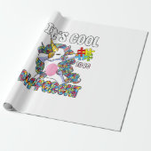 Het is cool om anders te zijn Dabbing Unicorn Auti Cadeaupapier (Uitgerold)