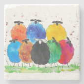 Het is Cool om anders te zijn Stenen Onderzetter (Voorkant)