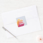 Het is cool om lief en modern te zijn vierkante sticker (Envelop)