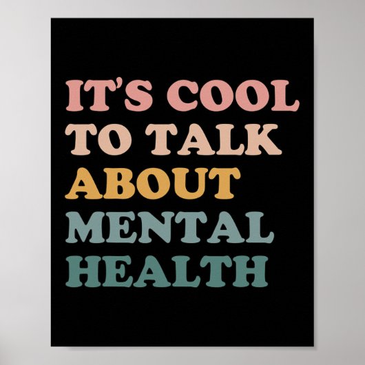 Het is cool om te praten over geestelijke gezondhe poster (Voorkant)