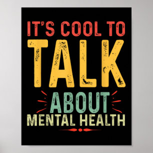 Het is cool om te praten over geestelijke gezondhe poster