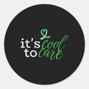 Het is cool om te zorgen, geestelijke gezondheidsb ronde sticker