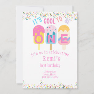 Het is Cool to Be One, Popsicie thema verjaardagsf Kaart