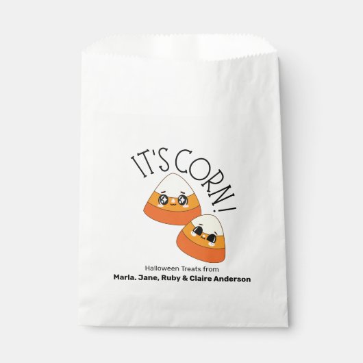 Het is CORN. Candy Corn Halloween Bedankzakje (Voorkant)