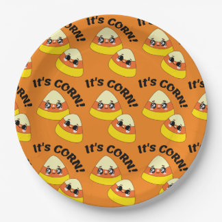 Het is CORN. Candy Corn Halloween Papieren Bordje