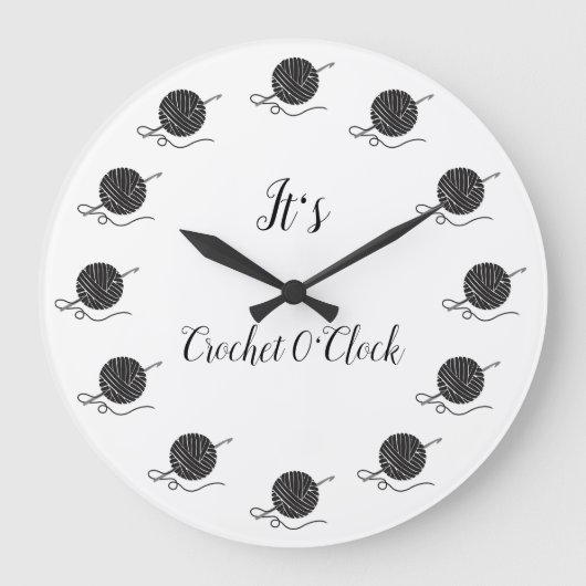 Het is Crochet 0'Clock. Grote Klok (Voorkant)