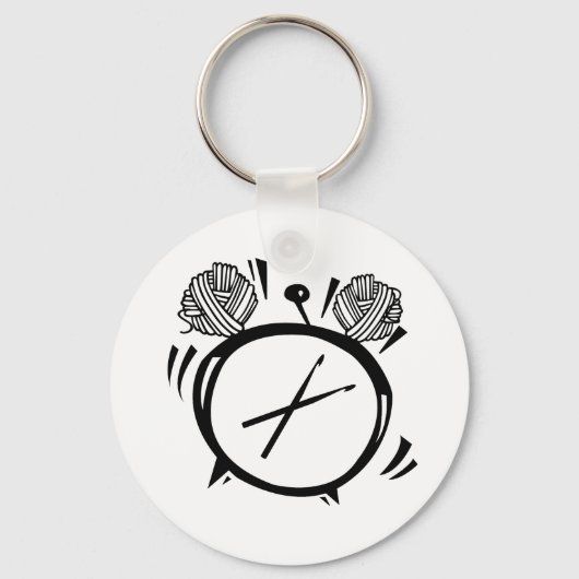 Het is Crochet O'Clock Basic Button Sleutelhanger (Voorkant)