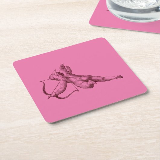 Het is Cupid Romantic Kartonnen Onderzetters (Schuin)