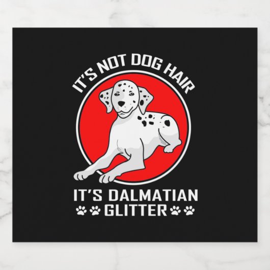 Het is Dalmatiaans glitter Bier Etiket (Enkel label)