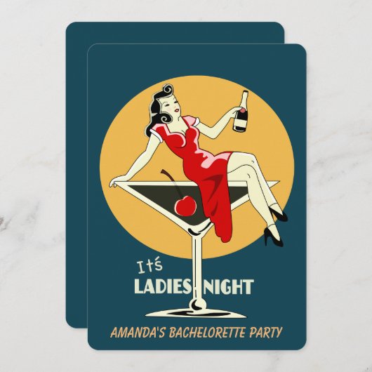 Het is damesavond kaart (Voorkant / Achterkant)