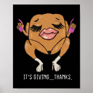 Het is Dankbare Kalkoen Grappige Thanksgiving Meme Poster