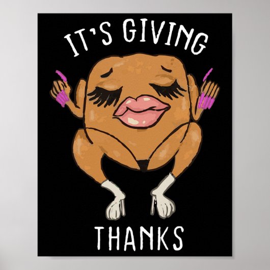 Het is Dankbare Kalkoen Grappige Thanksgiving Meme Poster (Voorkant)
