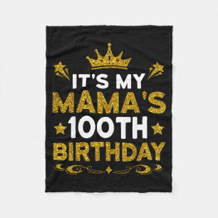 Het is de 100ste verjaardag van mijn mama Gefelici Fleece Deken