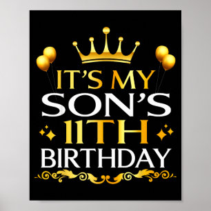 Het is de 11e verjaardag van mijn zoon Gefelicitee Poster