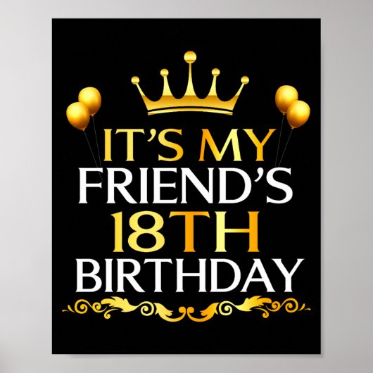 Het is de 18e verjaardag van mijn vriend Gefelicit Poster (Voorkant)