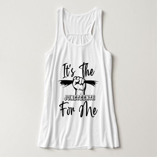 Het is de 19e voor mij Melanin Black Sista Bruh Tanktop (Design voorkant)