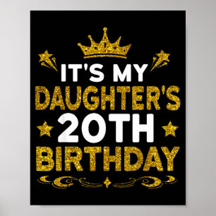 Het is de 20e verjaardag van mijn dochter Gefelici Poster