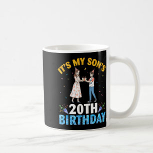 Het is de 20e verjaardag van mijn zoon Gelukkig 20 Koffiemok