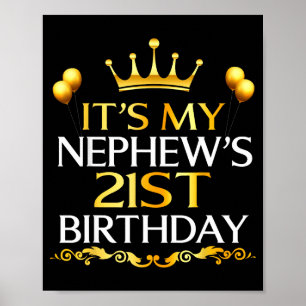 Het is de 21e verjaardag van mijn neef Gefelicitee Poster