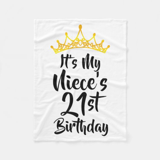 Het is de 21e verjaardag van mijn nicht Kroning Ge Fleece Deken (Voorkant)