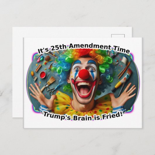 Het is de 25e amendement tijd briefkaart (Voorkant / Achterkant)