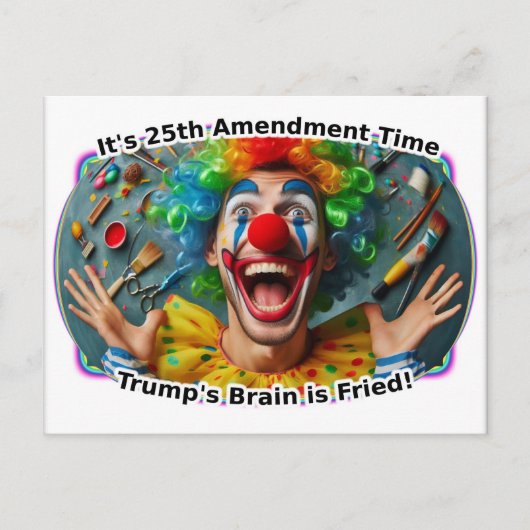 Het is de 25e amendement tijd briefkaart (Voorkant)