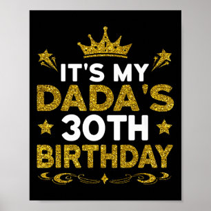 Het is de 30e verjaardag van mijn papa Gefelicitee Poster