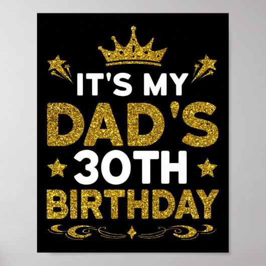 Het is de 30e verjaardag van mijn vader Gefelicite Poster (Voorkant)