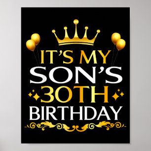 Het is de 30e verjaardag van mijn zoon Gefelicitee Poster