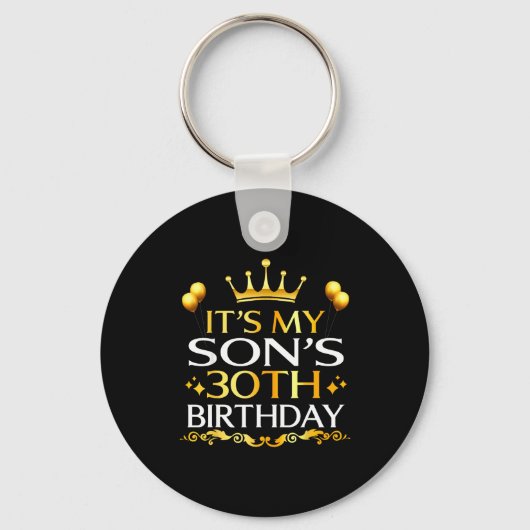 Het is de 30e verjaardag van mijn zoon Gefelicitee Sleutelhanger (Voorkant)