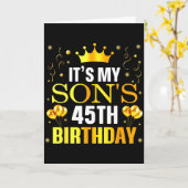 Het is de 45e verjaardag van mijn zoon Gefelicitee Kaart (Gele Bloem)