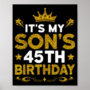 Het is de 45e verjaardag van mijn zoon Gefelicitee Poster