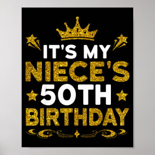Het is de 50e verjaardag van mijn nicht Verjaardag Poster