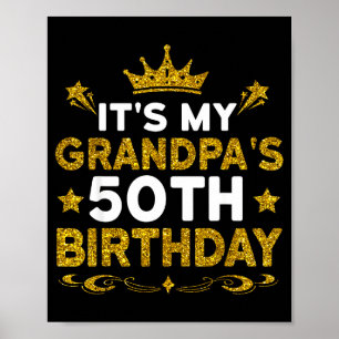 Het is de 50e verjaardag van mijn opa Gefeliciteer Poster