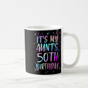 Het is de 50e verjaardag van mijn tante Kleurrijke Koffiemok