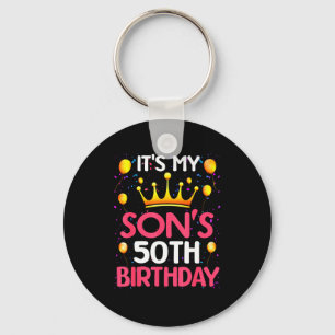 Het is de 50e verjaardag van mijn zoon Gefelicitee Sleutelhanger