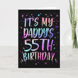 Het is de 55e verjaardag van mijn papa Kleurrijke Kaart