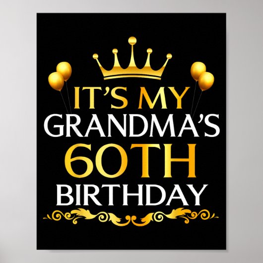 Het is de 60e verjaardag van mijn oma Gefeliciteer Poster (Voorkant)