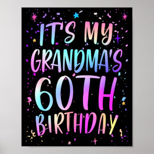 Het is de 60e verjaardag van mijn oma Kleurrijke G Poster